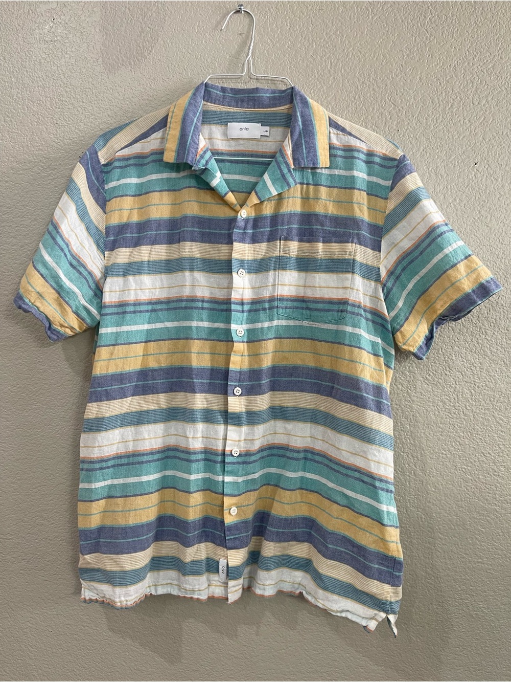 Onia Linen button down shirt men’s large